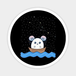 Sailing Under the Night Sky  Logo Design Magnet